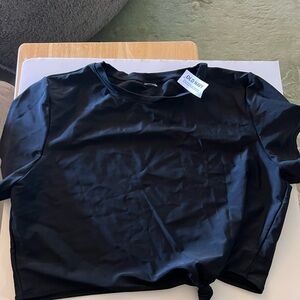 NWT XL Old Navy Black Swim Top